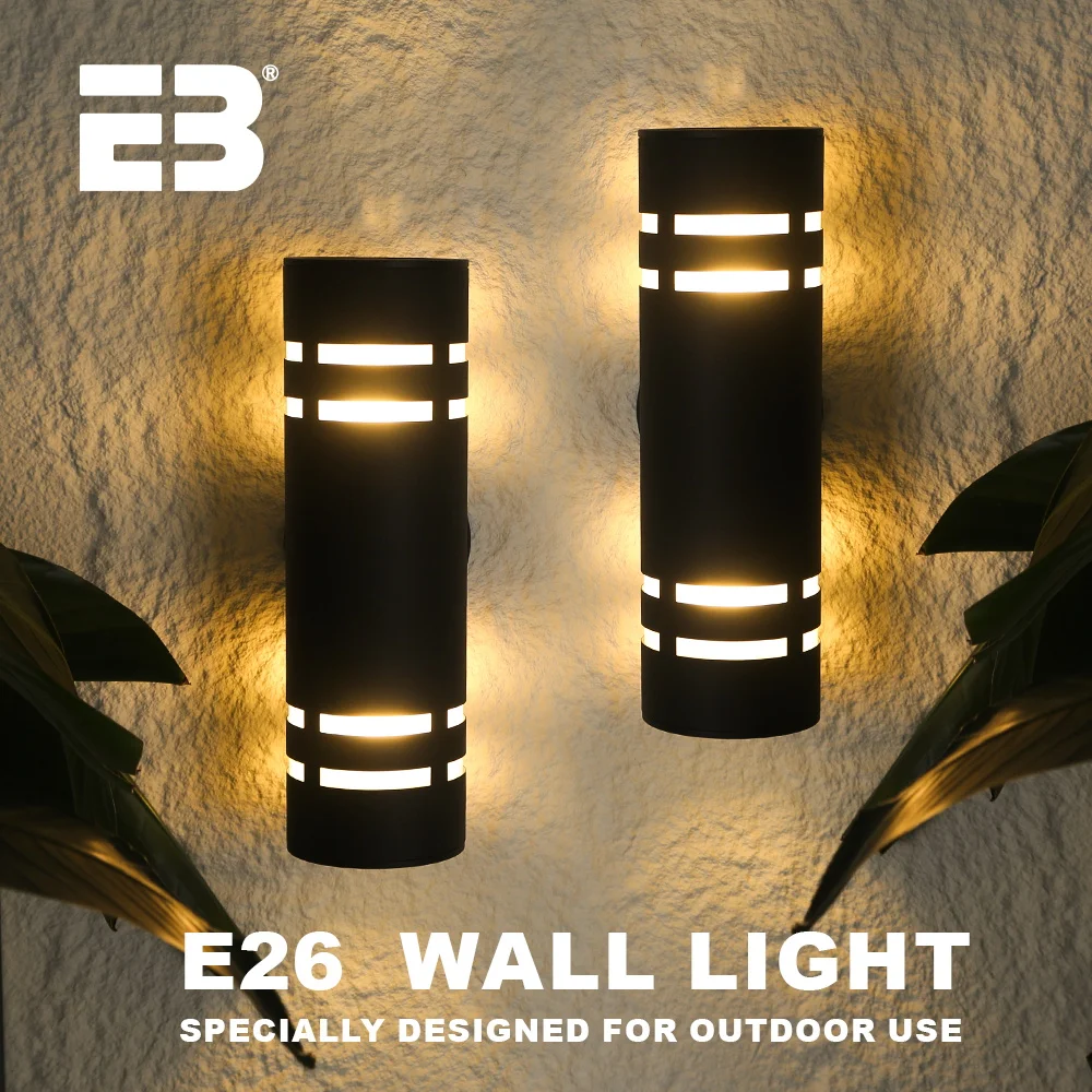 Ebuybest E26/E27 Iron Outdoor Wall Lights Waterproof Exterior Wall Lamp Facade Wall Lamp for Hotel Villa Porch Garden Lighting
Ebuybest E26/E27 Iron Outdoor Wall Lights Waterproof Exterior Wall Lamp Facade Wall Lamp for Hotel Villa Porch Garden Lighting