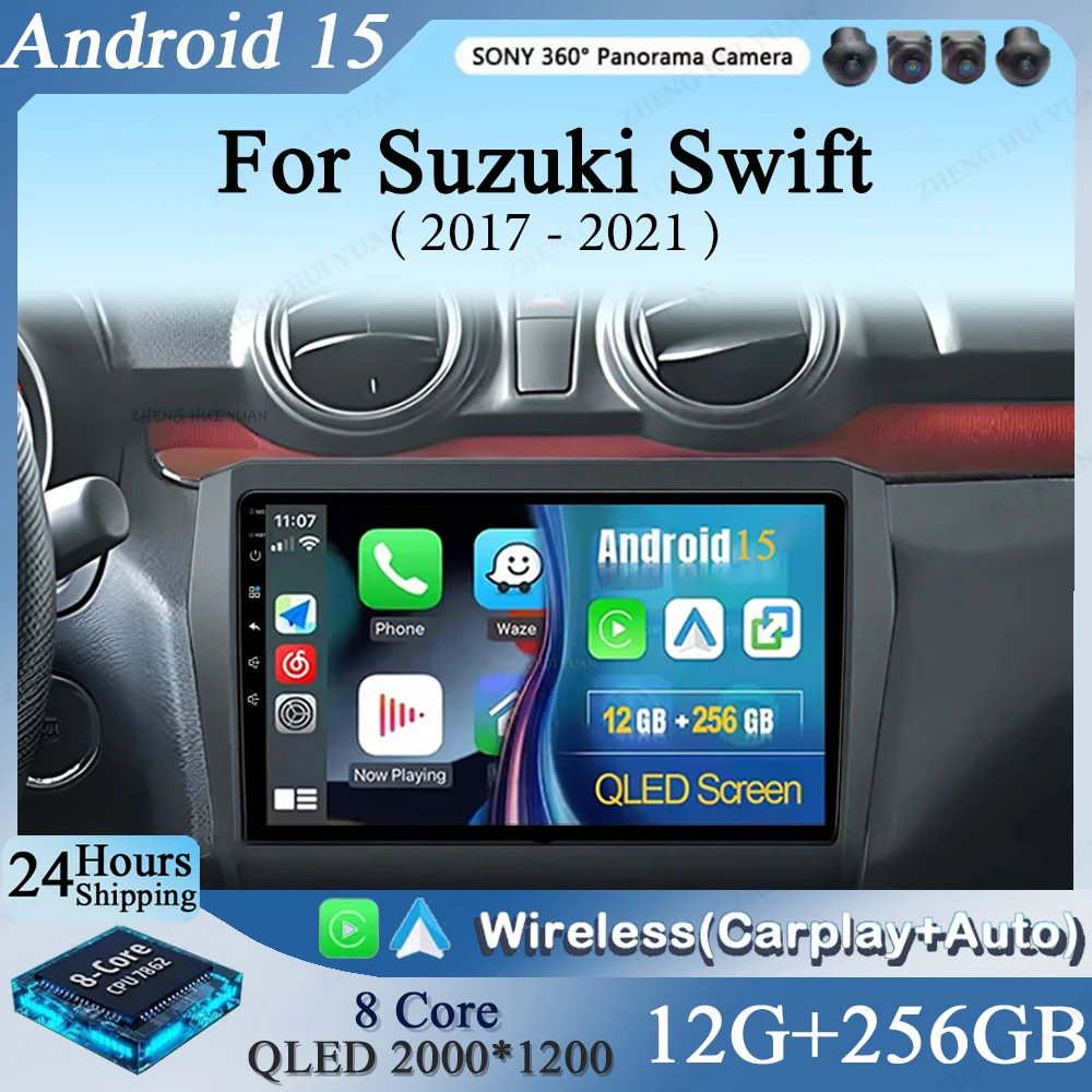 CarPlay Auto Android 15 For Suzuki Swift 2017 2018 2019 2020 2021 Car Radio Multimedia navigation video DVD Autoradio Stereo 4G
CarPlay Auto Android 15 For Suzuki Swift 2017 2018 2019 2020 2021 Car Radio Multimedia navigation video DVD Autoradio Stereo 4G