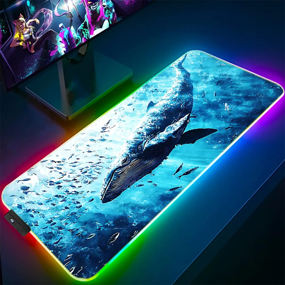 Ocean Blue Whale Mouse Pad RGB LED Light Non-Slip Rubber Base Waterproof Office PC Home Desk-Mat USB Large Game
Ocean Blue Whale Mouse Pad RGB LED Light Non-Slip Rubber Base Waterproof Office PC Home Desk-Mat USB Large Game