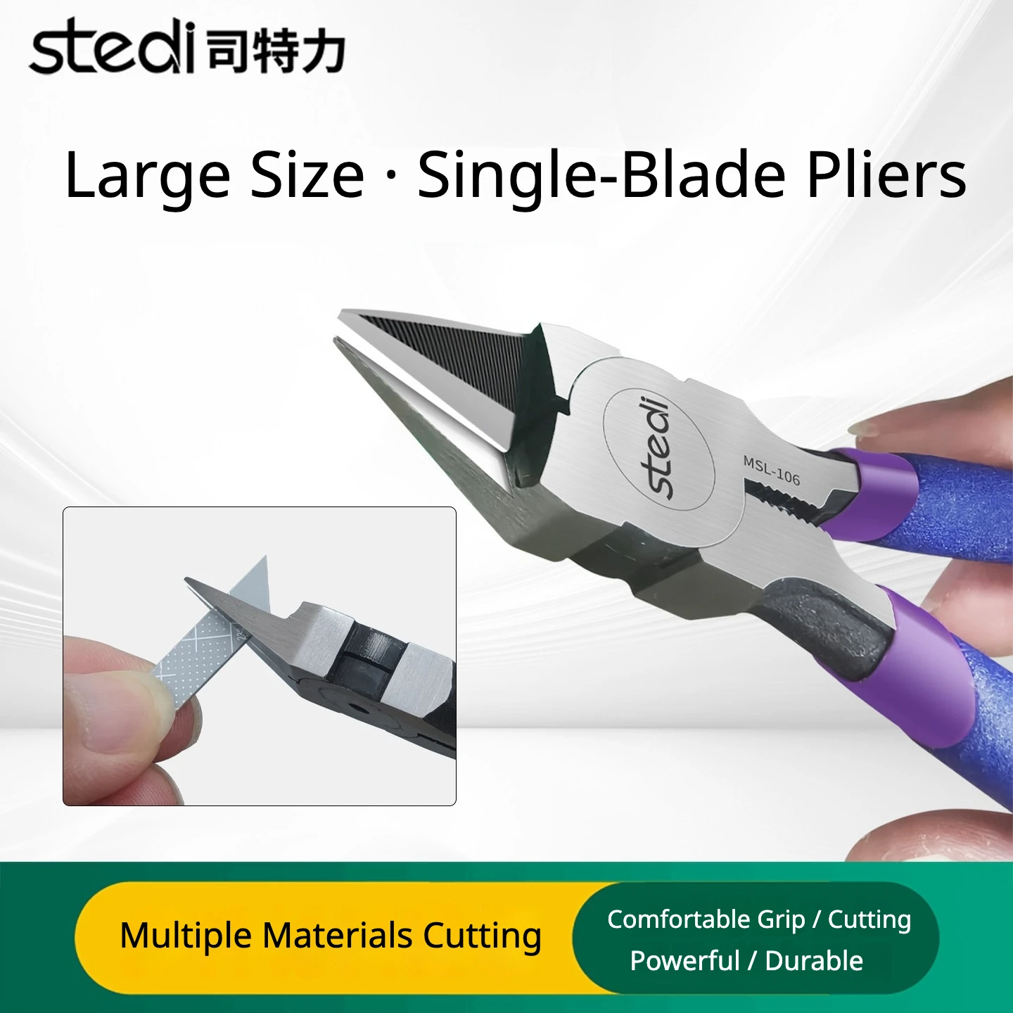 Stedi MSL‑106 Large Single‑Edge Pliers Anti‑Slip Handle Multi‑Material Cutting for Model DIY Plastic Resin Metal Cutting Tool
Stedi MSL‑106 Large Single‑Edge Pliers Anti‑Slip Handle Multi‑Material Cutting for Model DIY Plastic Resin Metal Cutting Tool