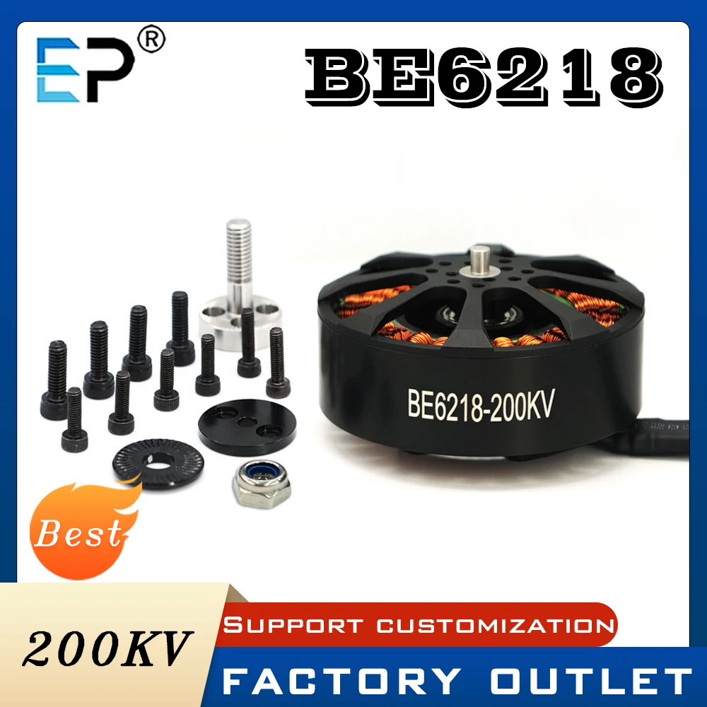 E-PowerRC BE6218 200KV Brushless Motor 12S 19-24inch High Performance FPV Long Range Drone DIY Parts
E-PowerRC BE6218 200KV Brushless Motor 12S 19-24inch High Performance FPV Long Range Drone DIY Parts