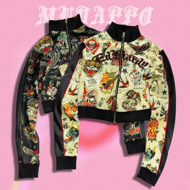 Retro American Embroidery Harajuku Jacket Set Spicy Girl West Coast Hip Hop Rock Style Long Sleeve Zipper Casual Sportswear
Retro American Embroidery Harajuku Jacket Set Spicy Girl West Coast Hip Hop Rock Style Long Sleeve Zipper Casual Sportswear