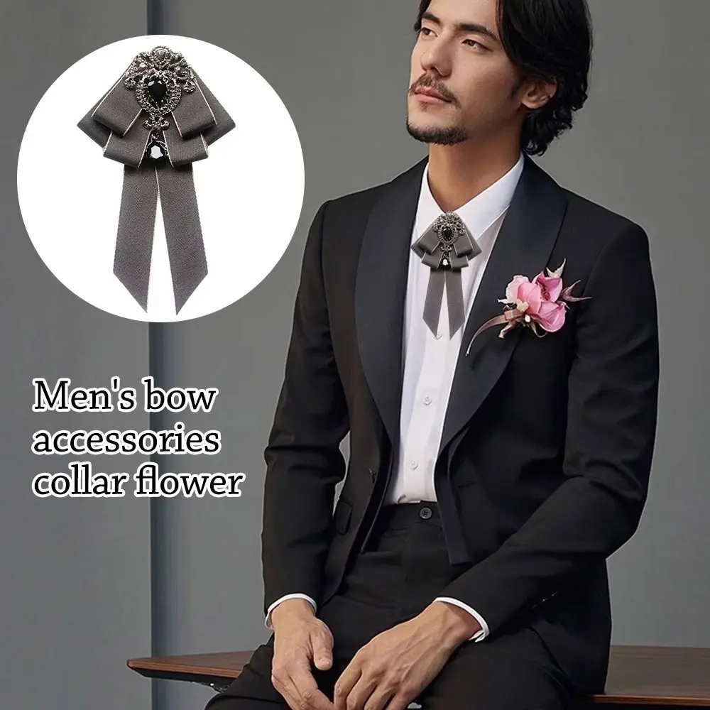 Business Formal Dress Shirt Black Rhinestone Ribbon Bowtie Korean Rhinestone Crystal Bow Tie Fabric Cloth Art Handmade
Business Formal Dress Shirt Black Rhinestone Ribbon Bowtie Korean Rhinestone Crystal Bow Tie Fabric Cloth Art Handmade