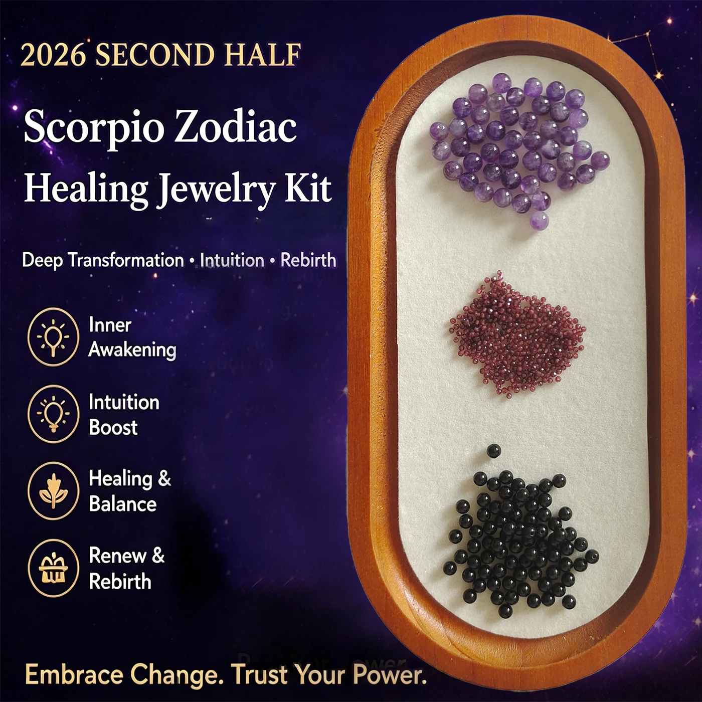 Scorpio Zodiac Healing Crystal DIY Jewelry Kit 2026 Astrology Energy Bracelet Making Set Craft Kit with Tools Findings Amethyst
Scorpio Zodiac Healing Crystal DIY Jewelry Kit 2026 Astrology Energy Bracelet Making Set Craft Kit with Tools Findings Amethyst