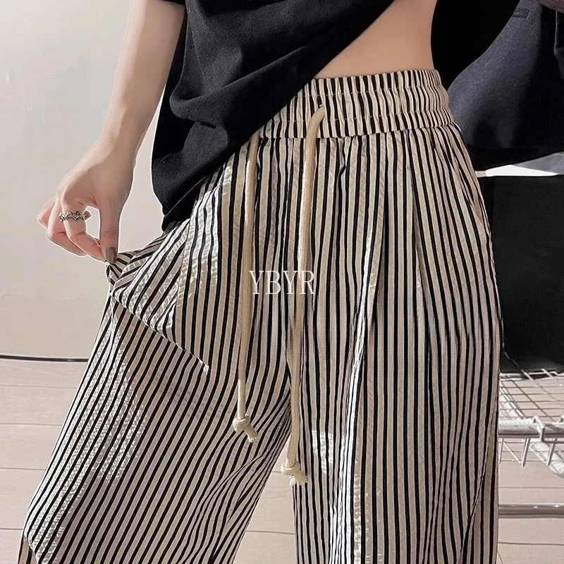 Black and White Vertical Striped Pants Women's Pants Outfit Summer Thin Loose Casual Streetwear Draped Wide Leg Pants Breathable
Black and White Vertical Striped Pants Women's Pants Outfit Summer Thin Loose Casual Streetwear Draped Wide Leg Pants Breathable
