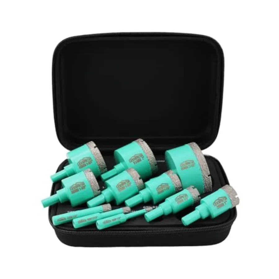 Diamond Core Drill Bits Set - Tile Hole Saw Kit 6/8/10/20/25/28/32/35/45/50/65mm for Porcelain Tile Ceramic Marble Brick Triang
Diamond Core Drill Bits Set - Tile Hole Saw Kit 6/8/10/20/25/28/32/35/45/50/65mm for Porcelain Tile Ceramic Marble Brick Triang