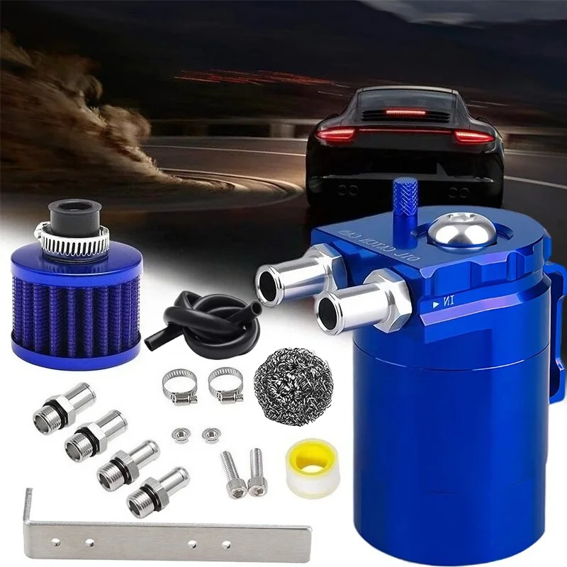 Oil Catch Can Kit Reservoir Baffled Tank with Breather Filter Universal Aluminum
Oil Catch Can Kit Reservoir Baffled Tank with Breather Filter Universal Aluminum
