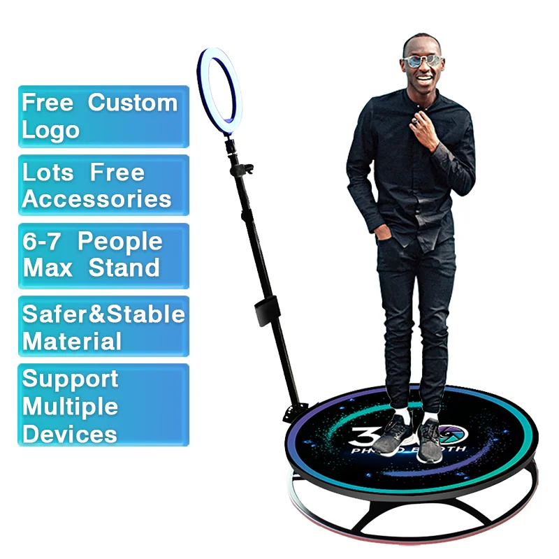 ZJW high-quality hot selling customized products 360 Degree Selfie Platform Photo Booth with Spin and Wireless Remote Control 3
ZJW high-quality hot selling customized products 360 Degree Selfie Platform Photo Booth with Spin and Wireless Remote Control 3