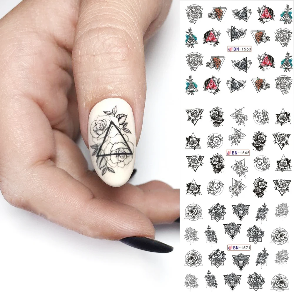 12patterns Blacl Line Flower Slider Nail Sticker Rose Flower Water Transfer Decals Triangle Nail Art Tattoo Decorations
12patterns Blacl Line Flower Slider Nail Sticker Rose Flower Water Transfer Decals Triangle Nail Art Tattoo Decorations