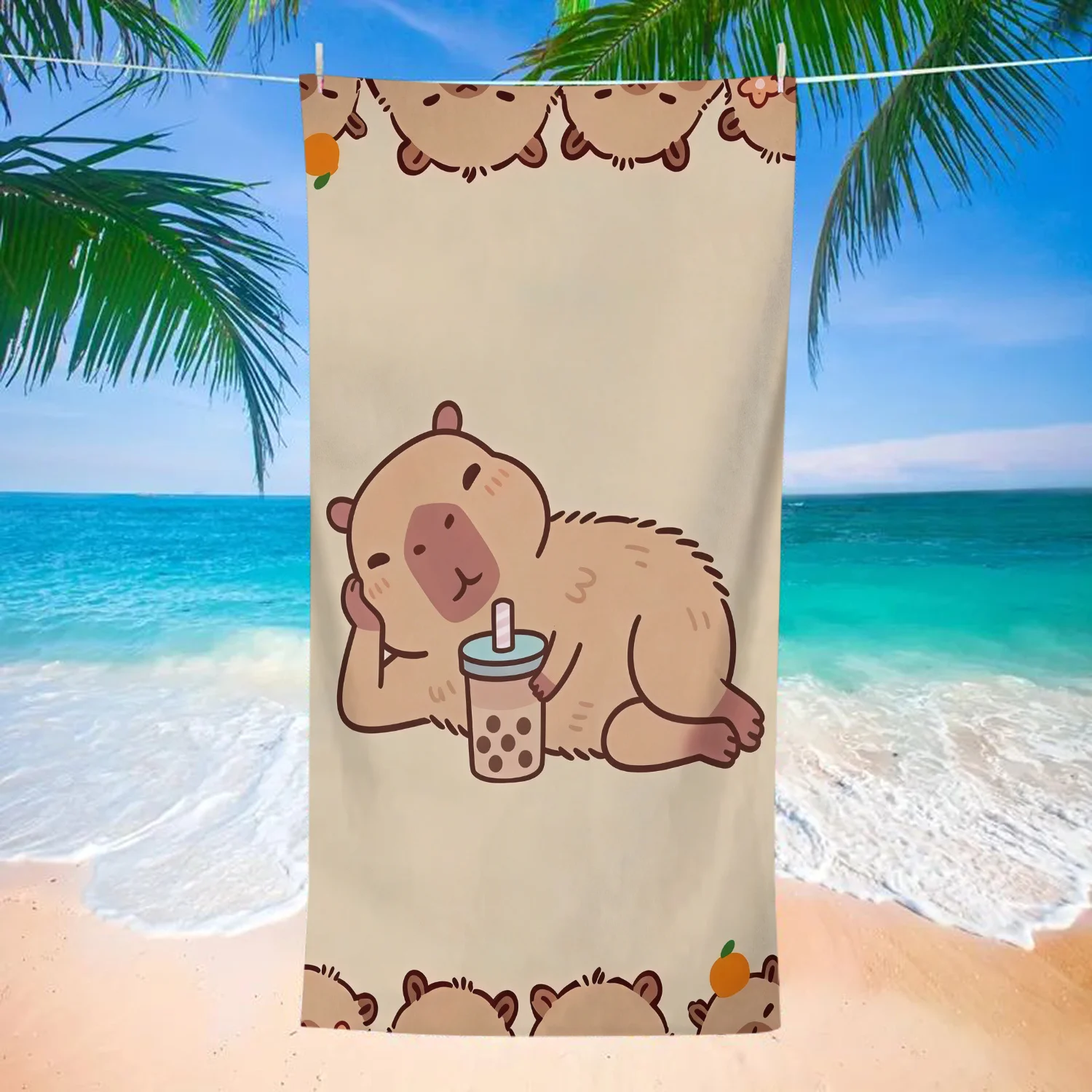 Extra-Large Beach Towel - Ultra-Soft Microfiber, Highly Absorbent Quick-Drying, Featuring a Vibrant Retro Capybara Design
Extra-Large Beach Towel - Ultra-Soft Microfiber, Highly Absorbent Quick-Drying, Featuring a Vibrant Retro Capybara Design