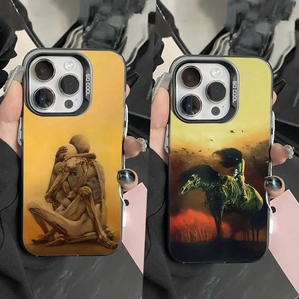 Z-Zdzislaw B-Beksinski Art Phone Case For iPhone 16,15,14,13,12,11,Pro,Max,Plus,Mini,XS,SE Anti Fall Black Matte Hard Bumper
Z-Zdzislaw B-Beksinski Art Phone Case For iPhone 16,15,14,13,12,11,Pro,Max,Plus,Mini,XS,SE Anti Fall Black Matte Hard Bumper