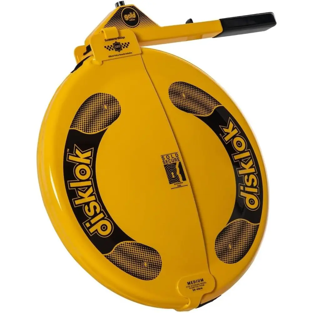 Disklok Steering Wheel Lock 'Gold Edition' – SCM Tested Universal Anti-Theft Device Heavy Duty High Visibility Deterrent Effect
Disklok Steering Wheel Lock 'Gold Edition' – SCM Tested Universal Anti-Theft Device Heavy Duty High Visibility Deterrent Effect