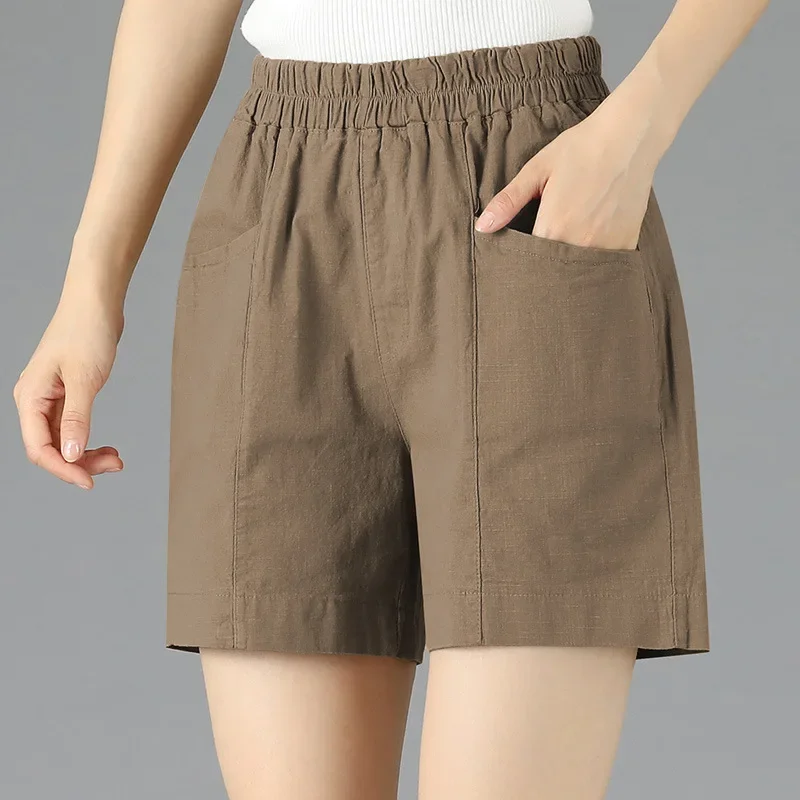 Middle Age Women Summer Solid Color Elastic Waist Thin Style Loose Large Size Multicolor Comfortable Affordable All-match Shorts
Middle Age Women Summer Solid Color Elastic Waist Thin Style Loose Large Size Multicolor Comfortable Affordable All-match Shorts