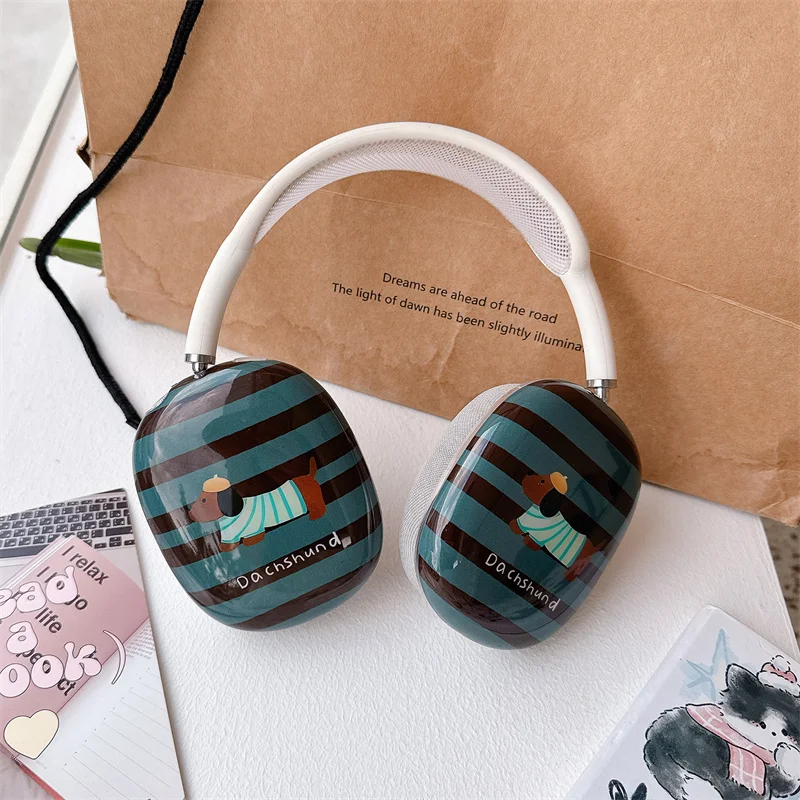 Kawaii Cartoon Puppy Stripes Headphone Cover For Apple Airpods Max Case Silicone Cute Headset Cases for Airpod max airpodsmax
Kawaii Cartoon Puppy Stripes Headphone Cover For Apple Airpods Max Case Silicone Cute Headset Cases for Airpod max airpodsmax