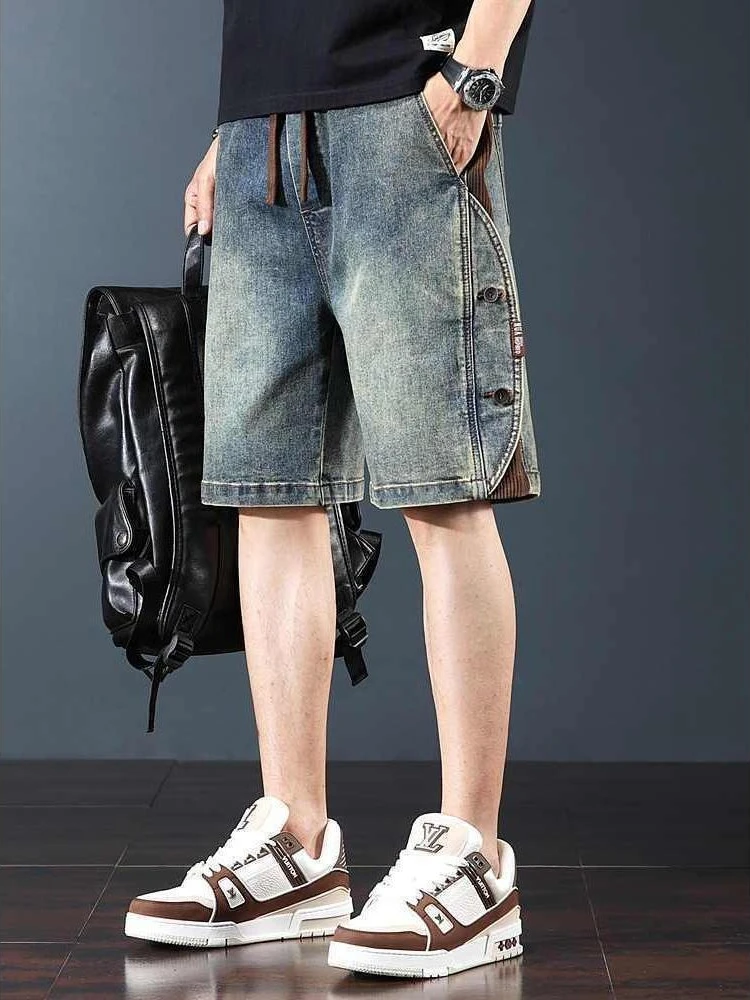 Men's American Retro Denim Mid-Length Shorts Vintage Style Loose-Fit Casual Summer Patchwork Straight-Leg Trendy Knee-Length
Men's American Retro Denim Mid-Length Shorts Vintage Style Loose-Fit Casual Summer Patchwork Straight-Leg Trendy Knee-Length