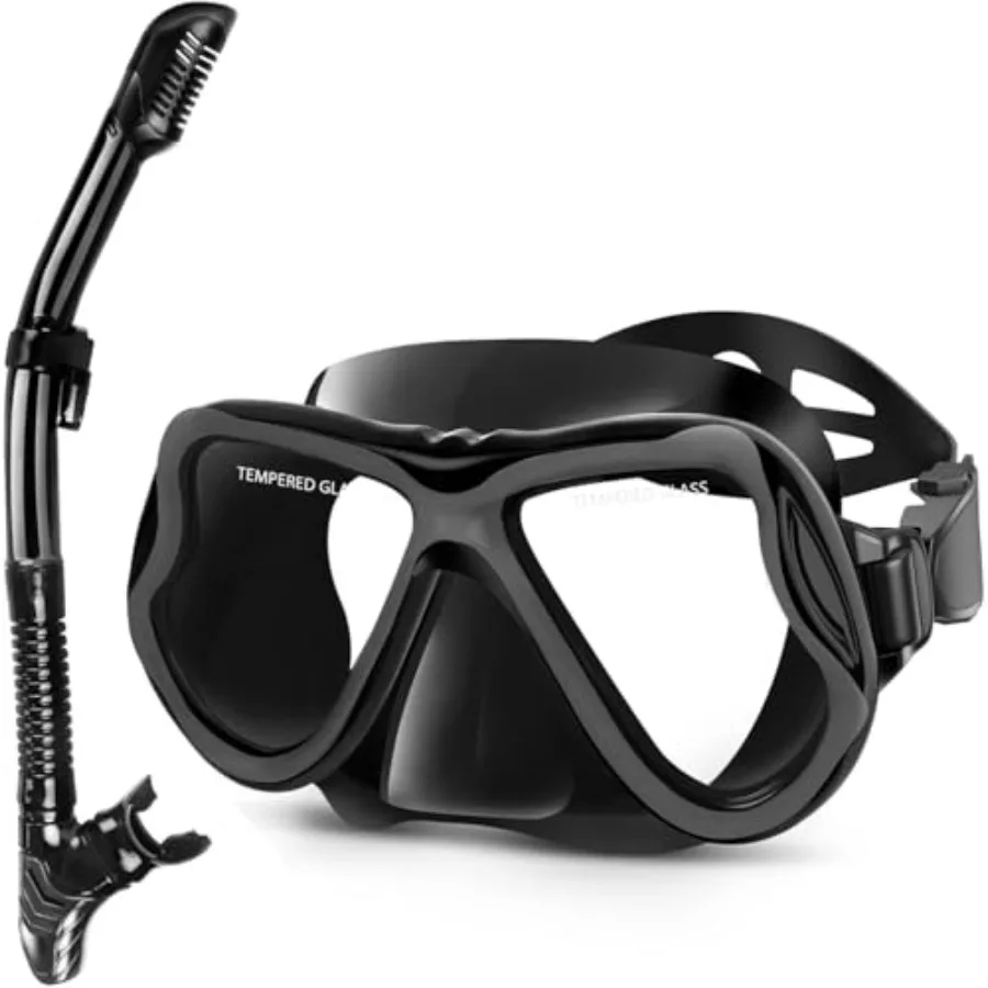 Dry Snorkel Set, Panoramic Wide View Anti-Fog Scuba Diving Mask, Professional Snorkeling Gear for Adults
Dry Snorkel Set, Panoramic Wide View Anti-Fog Scuba Diving Mask, Professional Snorkeling Gear for Adults