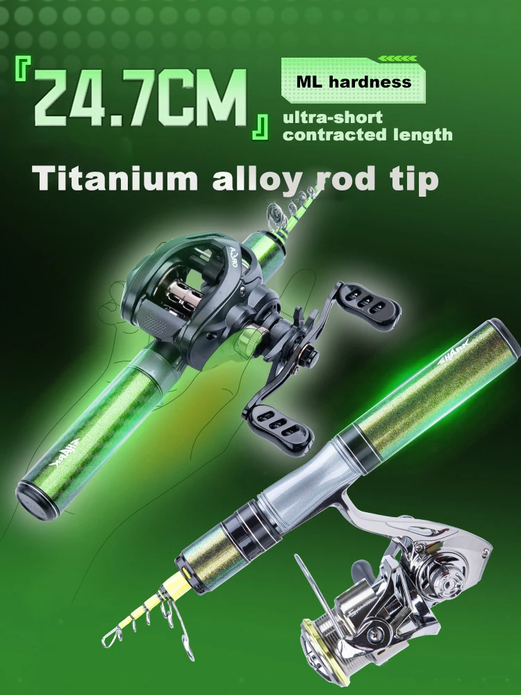 1.68/1.8m ML Telescopic Fishing Rod - Titanium Tip Travel Spinning Rod with Full Kit Portable Casting Rod for Bass/Trout
1.68/1.8m ML Telescopic Fishing Rod - Titanium Tip Travel Spinning Rod with Full Kit Portable Casting Rod for Bass/Trout