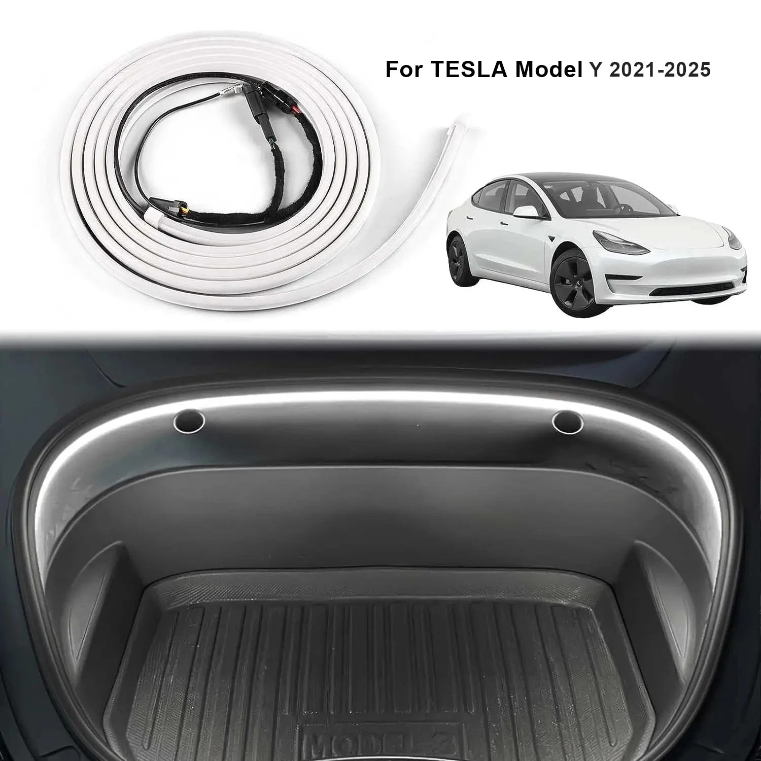 Frunk Light Strip 12V LED Atmosphere Light For TESLA Model Y 2021~2025 Flexible Silicone Strip Car Interior Strip
Frunk Light Strip 12V LED Atmosphere Light For TESLA Model Y 2021~2025 Flexible Silicone Strip Car Interior Strip