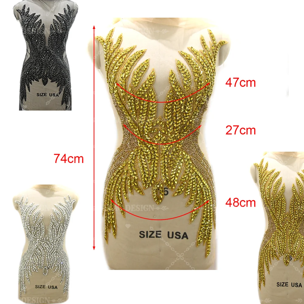 Sexy Crystal Rhinestone Embroidery Applique Body for Wedding Dress Popular Choice
Sexy Crystal Rhinestone Embroidery Applique Body for Wedding Dress Popular Choice