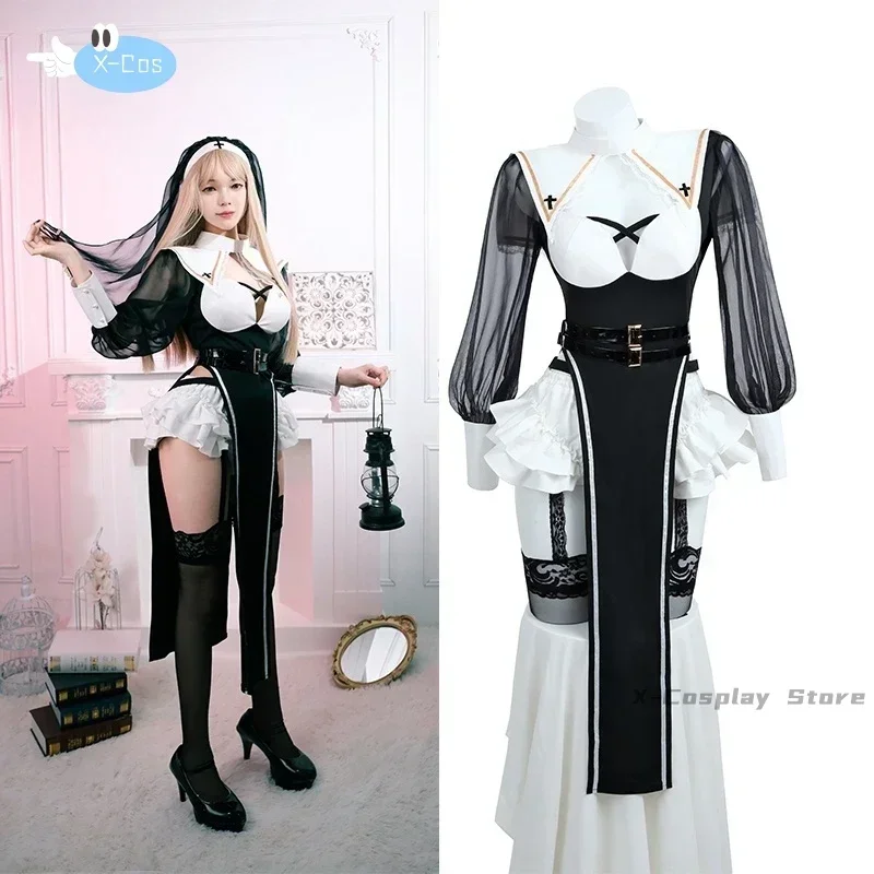Nun Cosplay Costume Women Uniform Set-Party Halloween Outfit Adult Nun Dress Black Apparel Masquerade Show Costumes 2025
Nun Cosplay Costume Women Uniform Set-Party Halloween Outfit Adult Nun Dress Black Apparel Masquerade Show Costumes 2025