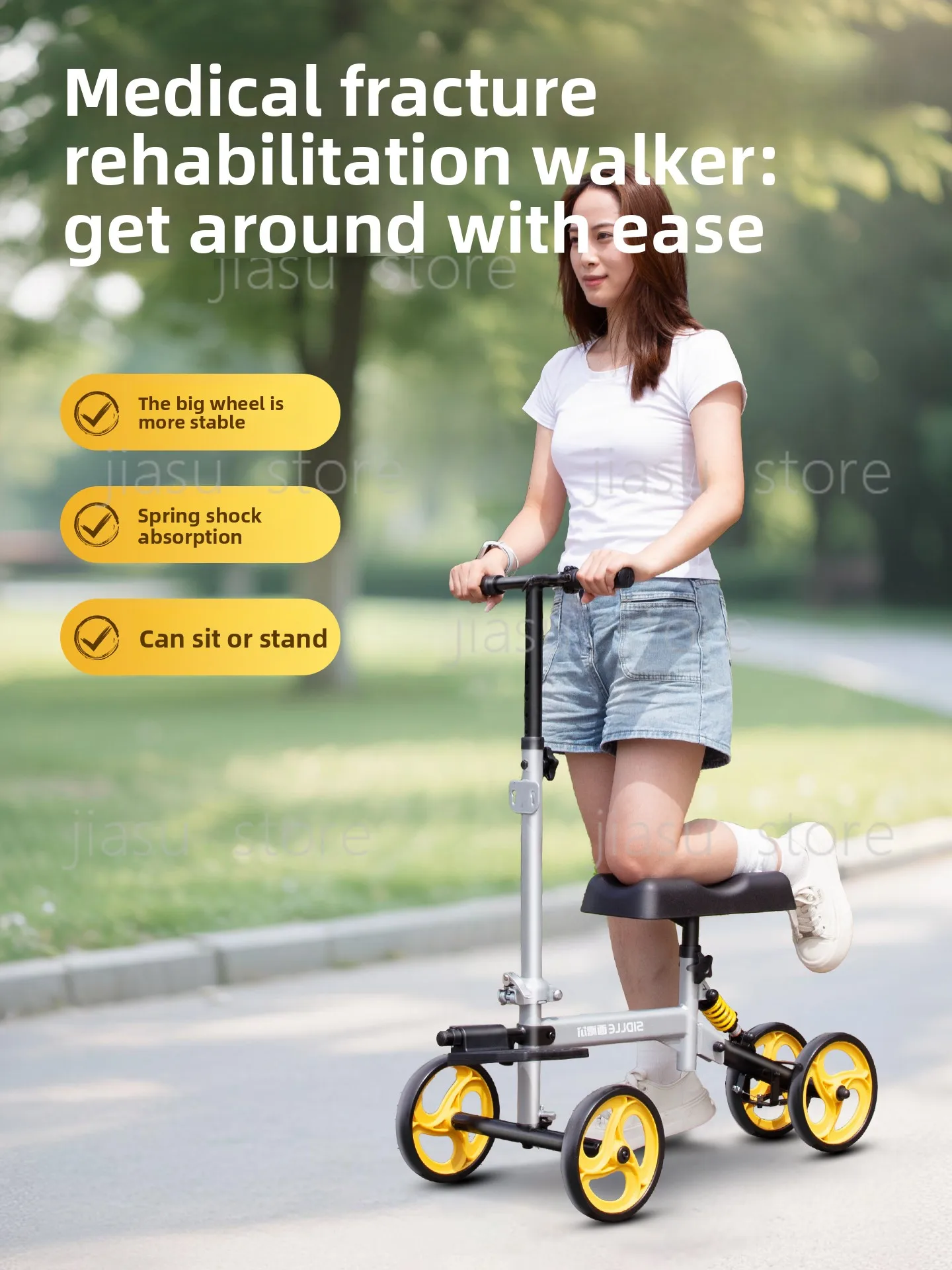 Костыли для реабилитации после переломов, одноколесный самокат-ходунки для поддержки при травмах лодыжки
Костыли для реабилитации после переломов, одноколесный самокат-ходунки для поддержки при травмах лодыжки