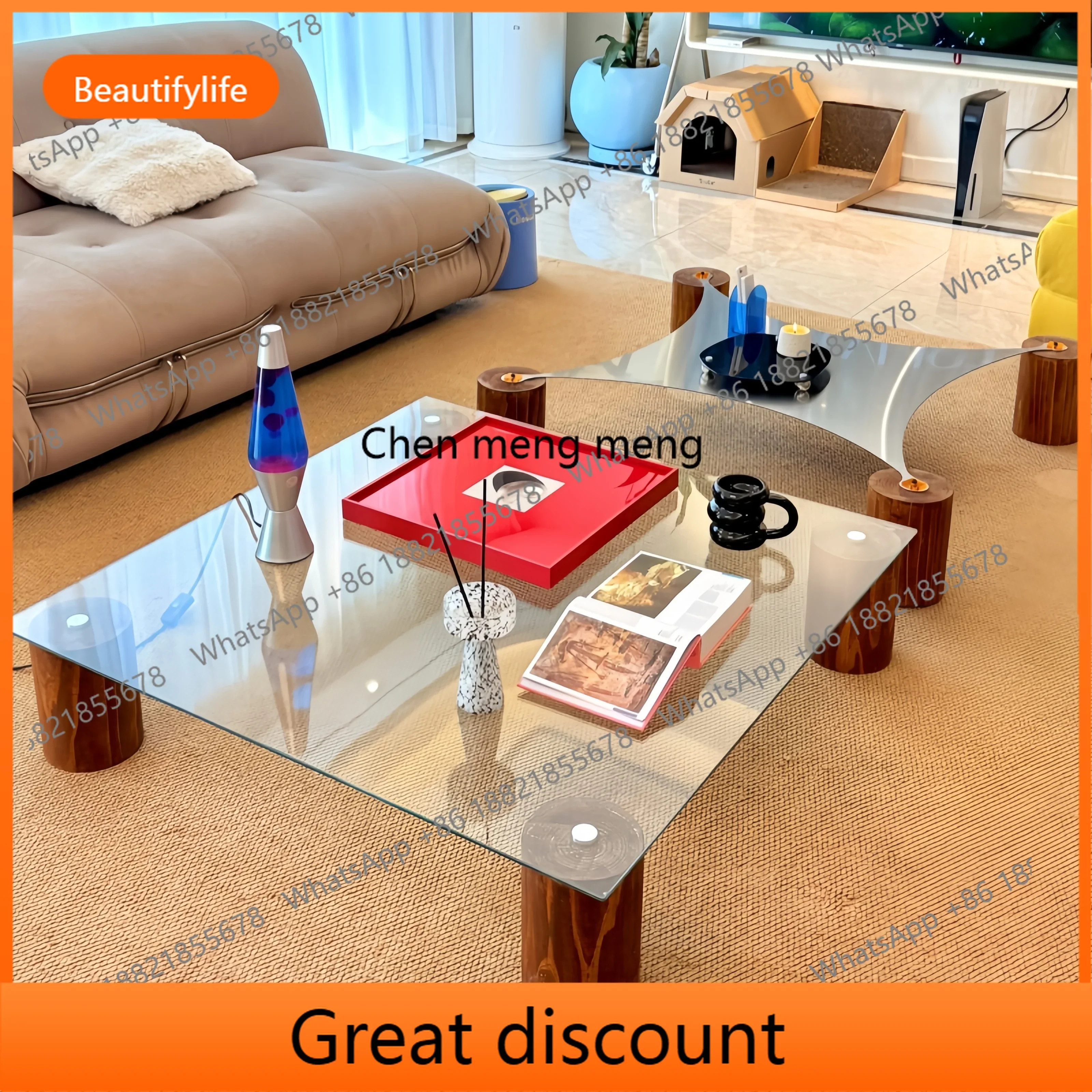 6239 Italian minimalist tempered glass coffee table stainless steel design living room solid wood table legs
6239 Italian minimalist tempered glass coffee table stainless steel design living room solid wood table legs