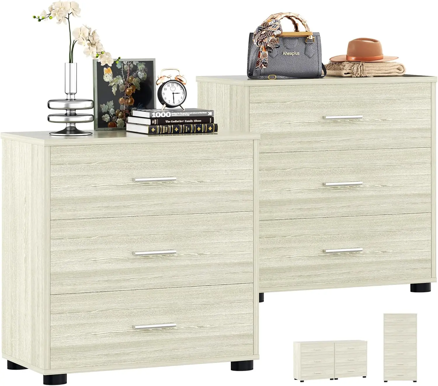 Closet Drawers Set of 2, Wood Closet Organizers and Storage with 3 Drawers, Closet Drawers Organizer System, Nightstands
Closet Drawers Set of 2, Wood Closet Organizers and Storage with 3 Drawers, Closet Drawers Organizer System, Nightstands