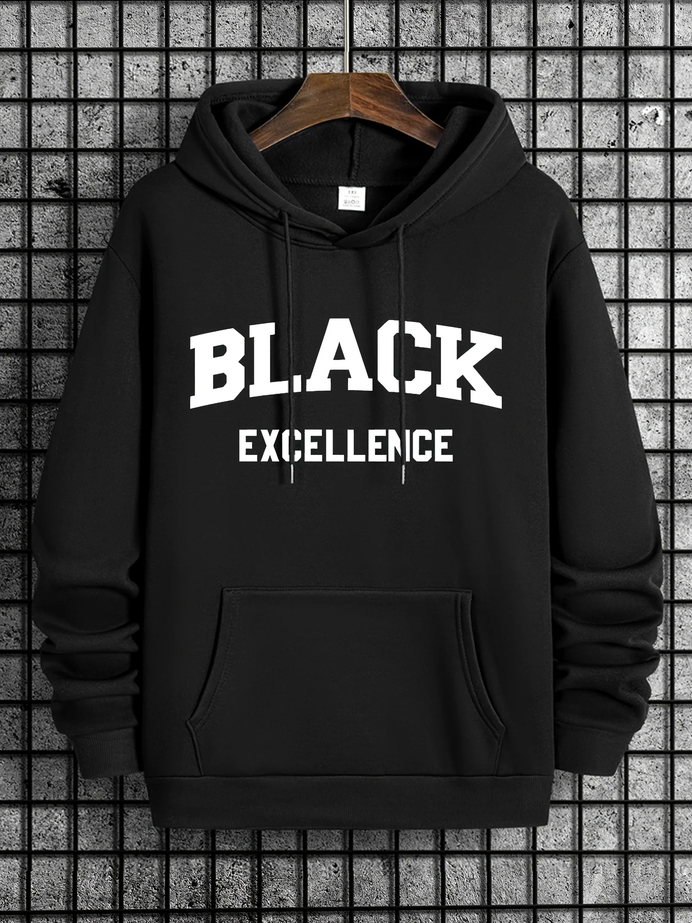 Мужская толстовка Black Excellence, буквенный принт, карман-кенгуру, полиэстер, осень/зима, большие размеры
Мужская толстовка Black Excellence, буквенный принт, карман-кенгуру, полиэстер, осень/зима, большие размеры