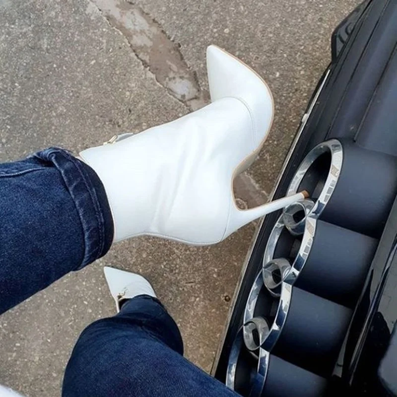 White Mid Calf Leather Boots Thin High Heel Lace Up Pointed Toe Fashion Cool Sexy Western Winter Woman Shoes Zapatillas Mujer
White Mid Calf Leather Boots Thin High Heel Lace Up Pointed Toe Fashion Cool Sexy Western Winter Woman Shoes Zapatillas Mujer