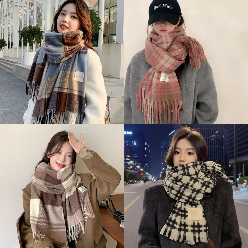 New Warm Winter Plaid Scarf Rose Pink Soft Long Tassel Scarves Elegant Thickened Pashmina Women
New Warm Winter Plaid Scarf Rose Pink Soft Long Tassel Scarves Elegant Thickened Pashmina Women