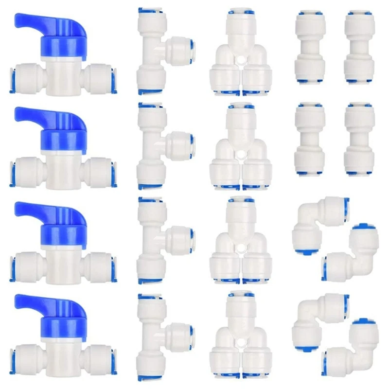 Durable 1/4" Union Fittings Water Filter Fittings for Water System and More 20CC
Durable 1/4" Union Fittings Water Filter Fittings for Water System and More 20CC