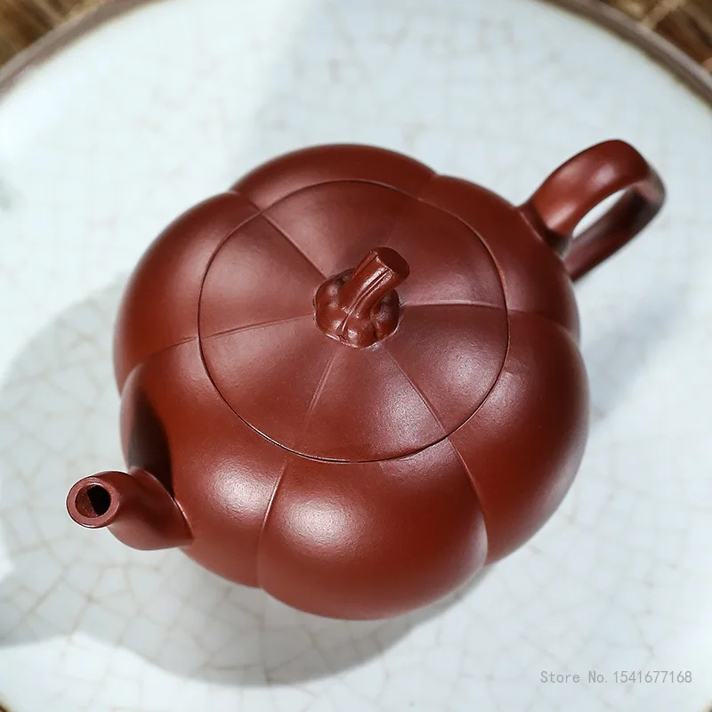 Chinese Style Pumpkin Shape Teapot, Purple Clay Raw ore Dahongpao, Kung Fu Household, Pure Handmade, 200ml, Tea Pots, 1Pc
Chinese Style Pumpkin Shape Teapot, Purple Clay Raw ore Dahongpao, Kung Fu Household, Pure Handmade, 200ml, Tea Pots, 1Pc