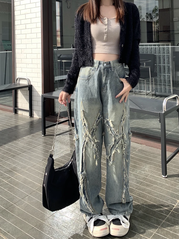 WCFCX STUDIO Oversized Washed Jeans Women Y2K American Vintage Streetwear Hip Hop Loose Fashion Casual Straight Jeans
WCFCX STUDIO Oversized Washed Jeans Women Y2K American Vintage Streetwear Hip Hop Loose Fashion Casual Straight Jeans