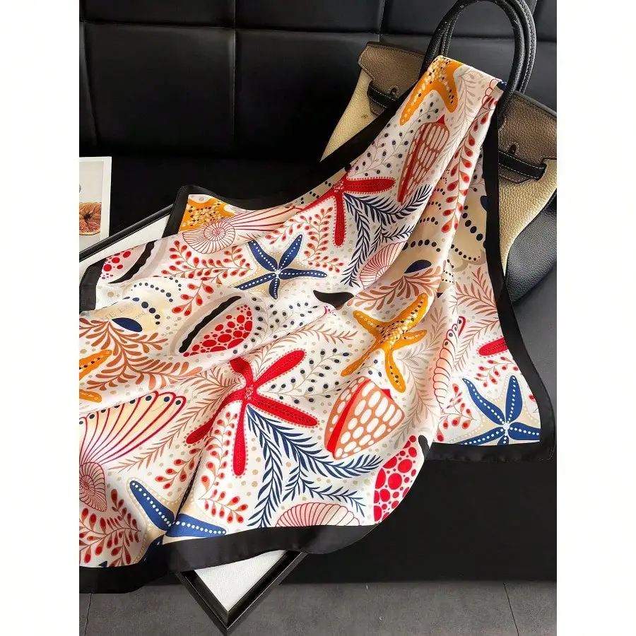 1pc Women's Elegant Retro Printed Lightweight Satin Square Faux Silk Scarf, Bohemian Style Casual Ladies Neck Scarf, Shawl, Thin & Comfortable Women's Headscarf, Suitable For Spring/Summer Daily Wear And Outings
1pc Women's Elegant Retro Printed Lightweight Satin Square Faux Silk Scarf, Bohemian Style Casual Ladies Neck Scarf, Shawl, Thin & Comfortable Women's Headscarf, Suitable For Spring/Summer Daily Wear And Outings