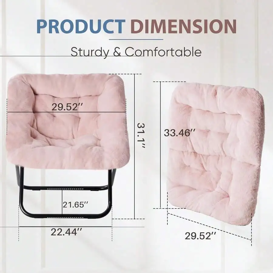 Comfy Chair For Adults, Soft Faux Fur Folding Lounge For Bedroom Living Room Dorm Rooms Flexible Reading Chair For Teens, Large
Comfy Chair For Adults, Soft Faux Fur Folding Lounge For Bedroom Living Room Dorm Rooms Flexible Reading Chair For Teens, Large