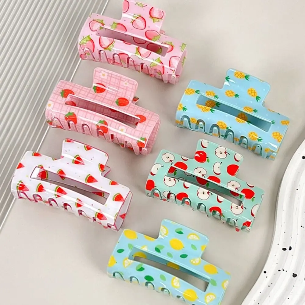 Fashion Cherry/Watermelon Fruit Series Crab Clip Hollow Lovely Geometry Hair Claw Colorful Square Acetic Acid Shark Clip Daily
Fashion Cherry/Watermelon Fruit Series Crab Clip Hollow Lovely Geometry Hair Claw Colorful Square Acetic Acid Shark Clip Daily