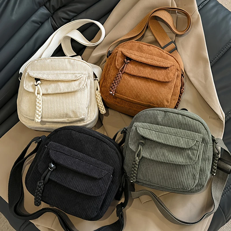 Korean Harajuku Messenger Bags Corduroy Women's Small Shoulder Bag Teenager Girl Crossbody Bag Cute Tote Student Bolsa
Korean Harajuku Messenger Bags Corduroy Women's Small Shoulder Bag Teenager Girl Crossbody Bag Cute Tote Student Bolsa
