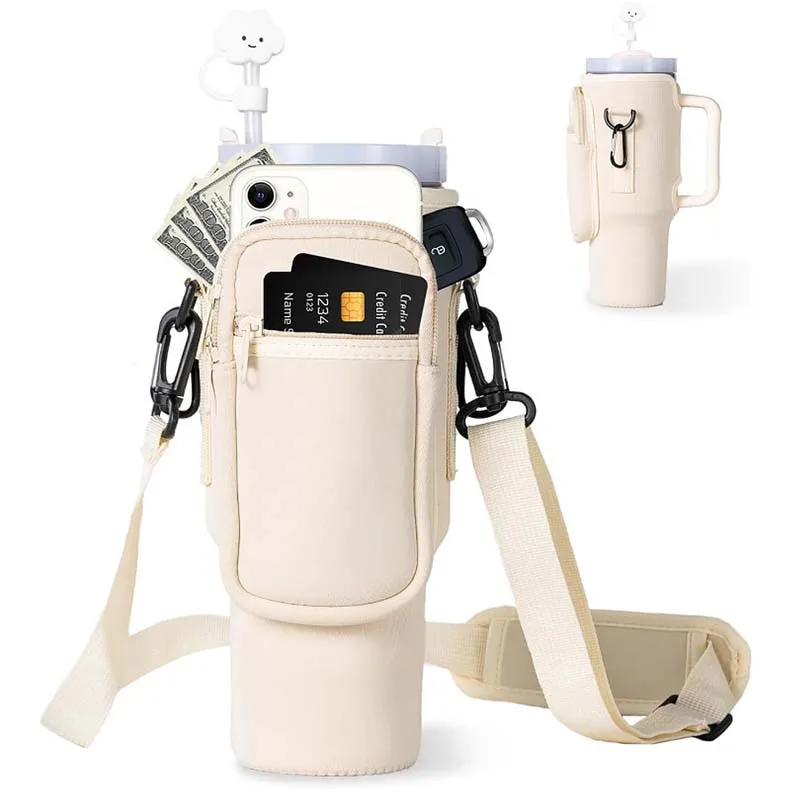 Portable Water Bottle Pouch Cloth Cup Holder Practical Bottles Organizer with Strap Waterproof Tumbler Bag for Hiking Travel
Portable Water Bottle Pouch Cloth Cup Holder Practical Bottles Organizer with Strap Waterproof Tumbler Bag for Hiking Travel