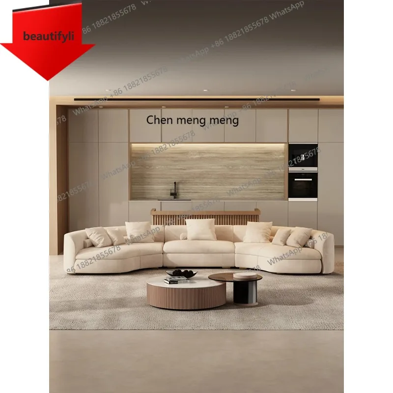 A48 Салон красоты, изогнутый диван для гостиной, современная простая большая квартира, креативный матовый бархатный диван из ткани специальной формы
A48 Салон красоты, изогнутый диван для гостиной, современная простая большая квартира, креативный матовый бархатный диван из ткани специальной формы