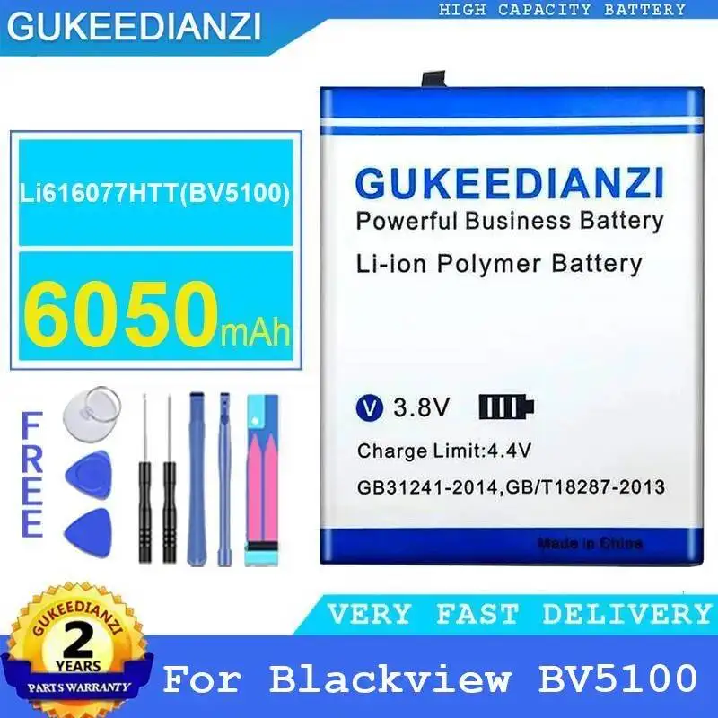 For Blackview BV5100 Li616077HTT 6050mAh Mobile Phone Battery High Compatibility
For Blackview BV5100 Li616077HTT 6050mAh Mobile Phone Battery High Compatibility