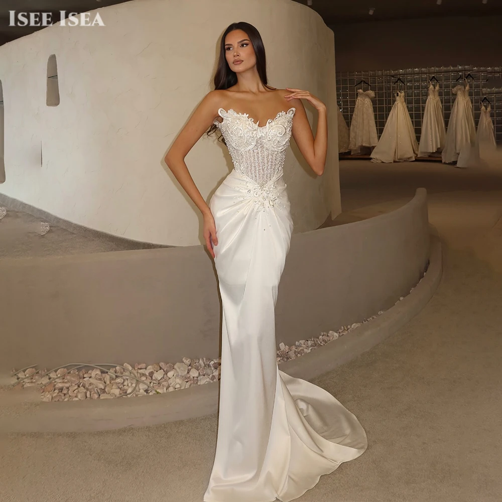 Mermaid Wedding Dresses For Woman Charming Appliques Bride Button Trumpet Vestidos فساتين سهرات 2025 customized
Mermaid Wedding Dresses For Woman Charming Appliques Bride Button Trumpet Vestidos فساتين سهرات 2025 customized