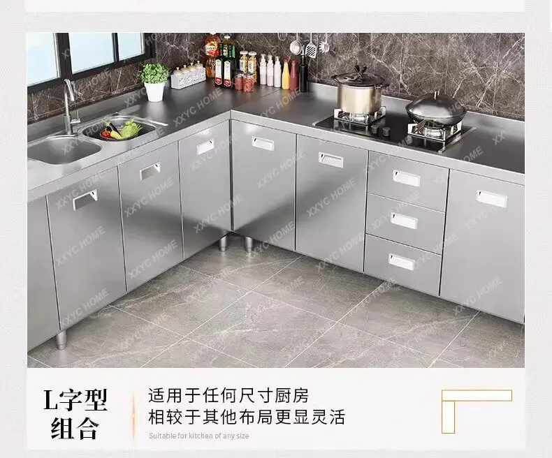 304 integrated stainless steel kitchen cabinet household stove integrated storage cabinet HZ
304 integrated stainless steel kitchen cabinet household stove integrated storage cabinet HZ