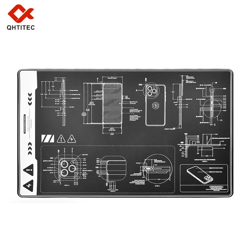 600x350mm Large Anti-static Silicone Repair Mat Heat Resistant Insulation Work For Pad Phone PCB Electronic Repair Workbench Mat