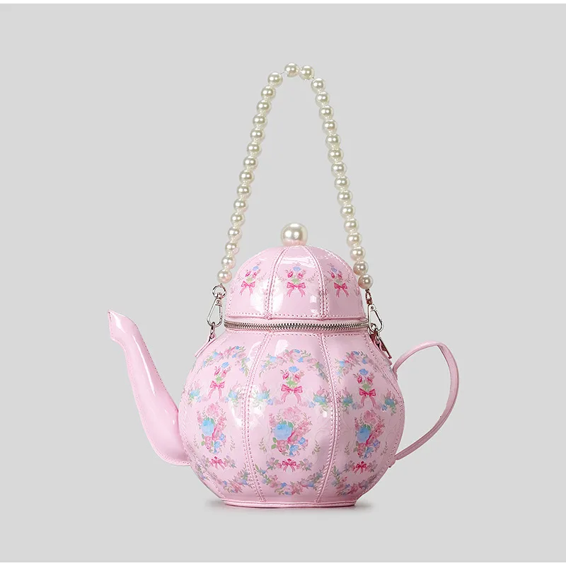 Teapot Design Brand Handbag Creative Vintage Printed Teapot Design Pearls Chains Shoulder Bag Designer Luxury Small Buckets Bag
Teapot Design Brand Handbag Creative Vintage Printed Teapot Design Pearls Chains Shoulder Bag Designer Luxury Small Buckets Bag