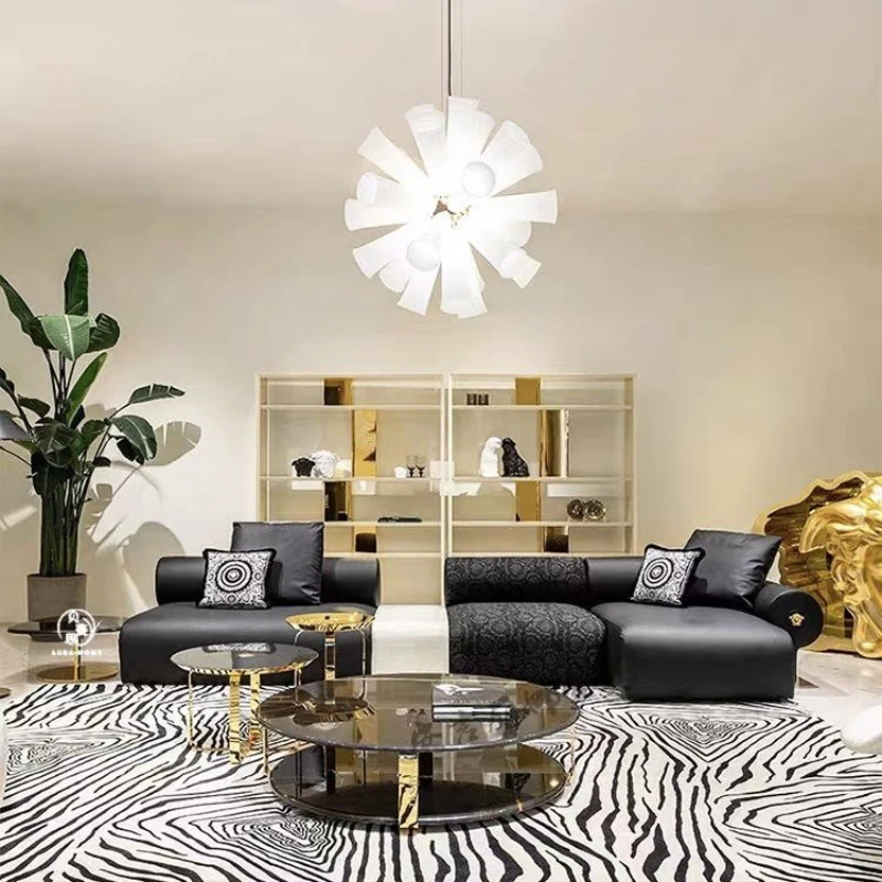 Italian light luxury crocodile pattern leather sofa modern high-end villa living room high-end corner large flat layer
Italian light luxury crocodile pattern leather sofa modern high-end villa living room high-end corner large flat layer