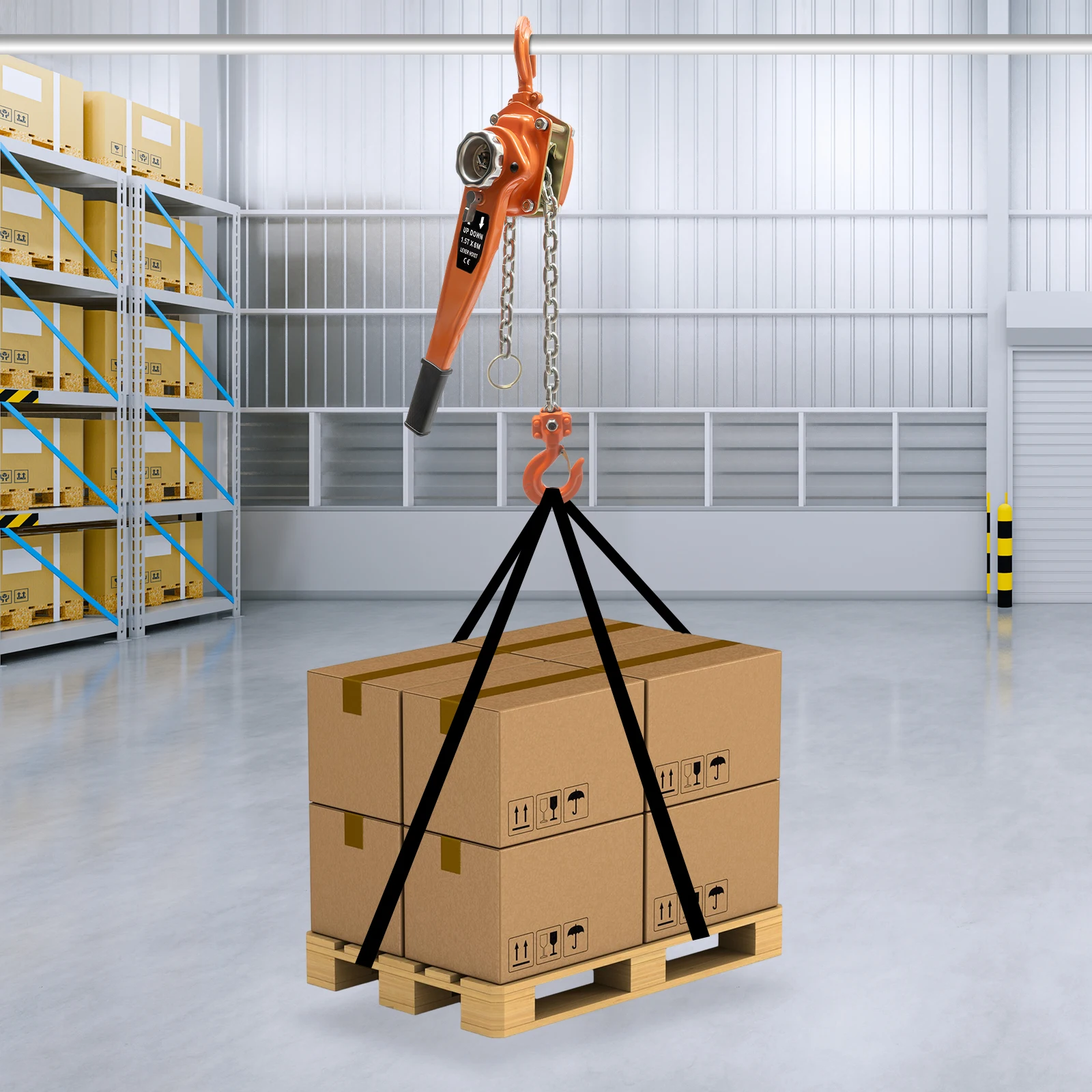 Orange 3300Lbs Manual Chain Hoist, G80 Manganese Steel Galvanized Chain, Anti-Corrosion Rustproof Long Service Life
Orange 3300Lbs Manual Chain Hoist, G80 Manganese Steel Galvanized Chain, Anti-Corrosion Rustproof Long Service Life