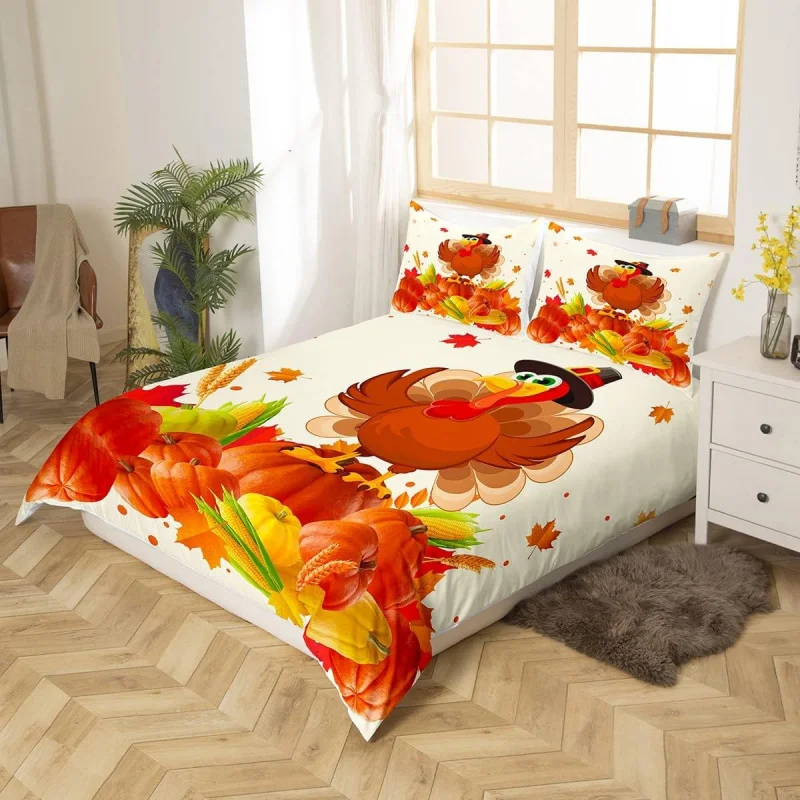 Autumn Pumpkin Bedding Three Piece Set Rural Farmhouse Boys And Girls Turkey Thanksgiving Decoration
Autumn Pumpkin Bedding Three Piece Set Rural Farmhouse Boys And Girls Turkey Thanksgiving Decoration