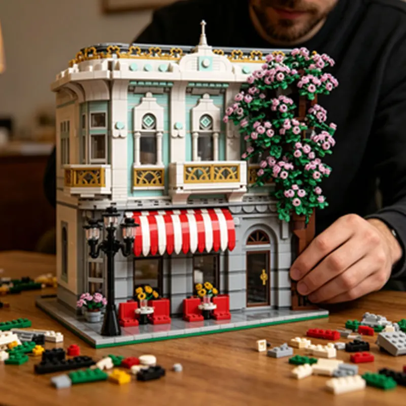 MOC 3281PCS French Corner Cafe Small Particle Building Blocks Street Scene Architecture Shop Model Toy Gift
MOC 3281PCS French Corner Cafe Small Particle Building Blocks Street Scene Architecture Shop Model Toy Gift