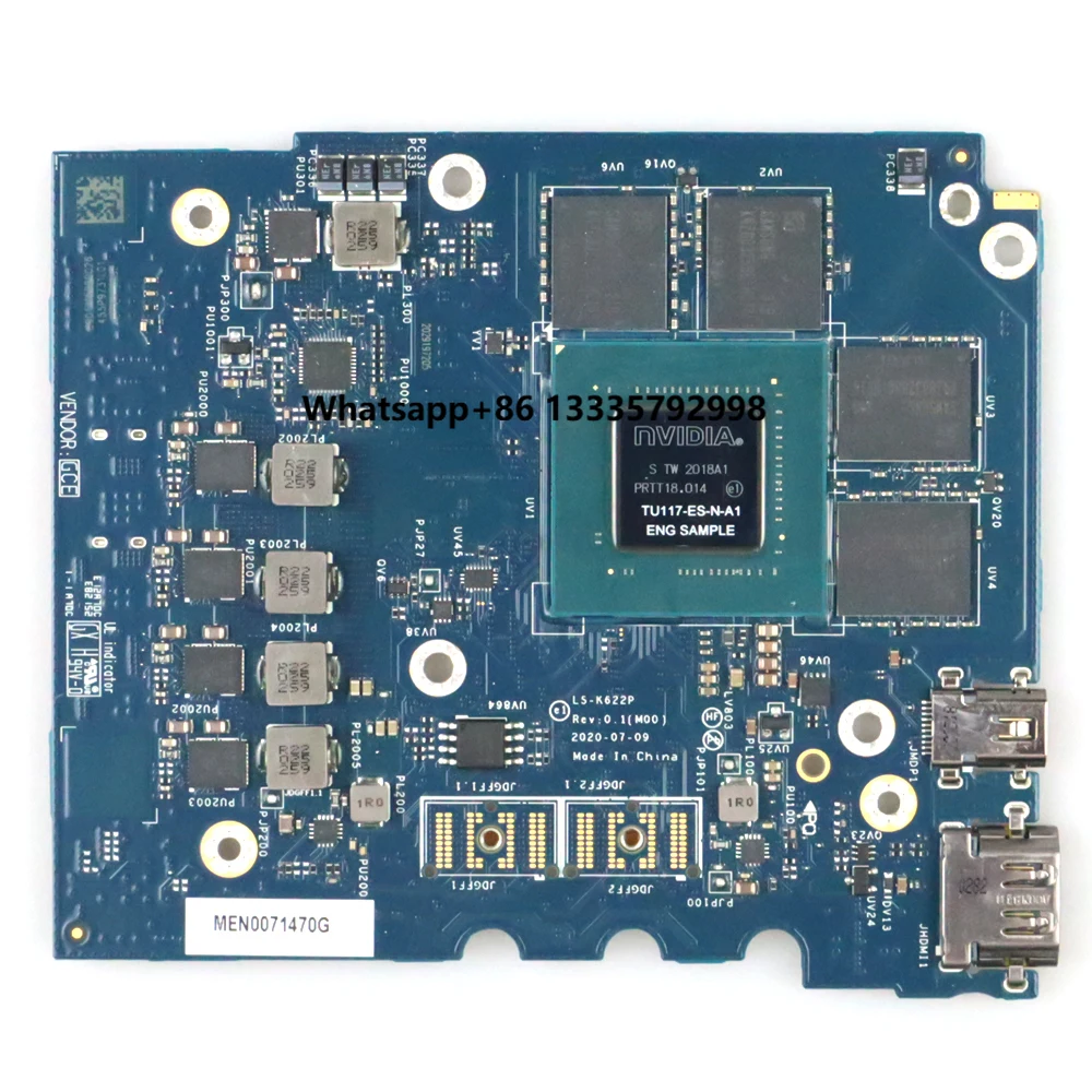 Quadro T1200 RTX A2000 LS-K622P for Dell Precision 7560 7760 Laptop Graphics Card GPU QN20-P1-A1 QN20-P3-A1 Video Card
Quadro T1200 RTX A2000 LS-K622P for Dell Precision 7560 7760 Laptop Graphics Card GPU QN20-P1-A1 QN20-P3-A1 Video Card