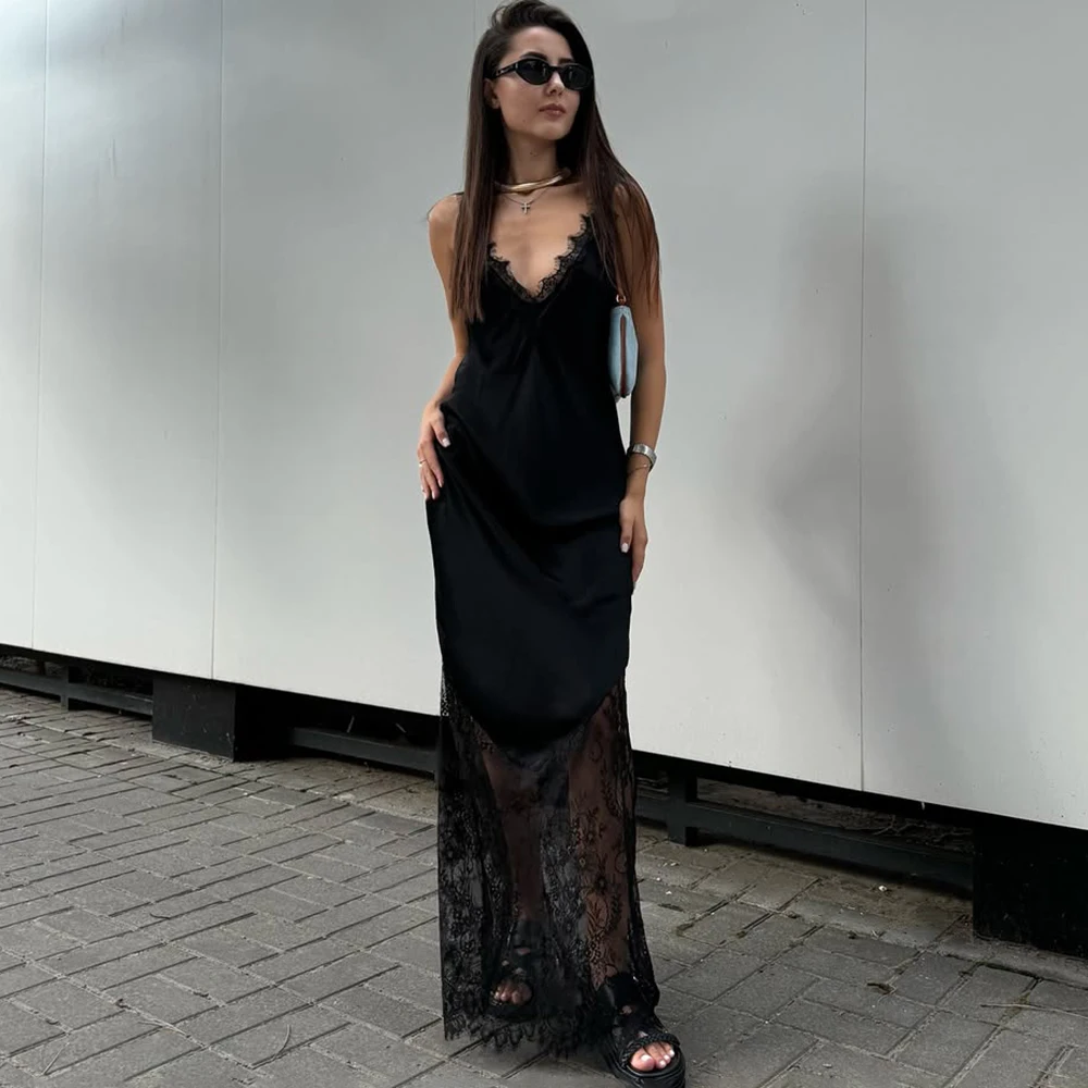 Tuularose Fashion V-Neck Lace Dress Women Summer New Lace See Through Patchwork Backless Party Dress Elegant Women Evening Dress
Tuularose Fashion V-Neck Lace Dress Women Summer New Lace See Through Patchwork Backless Party Dress Elegant Women Evening Dress